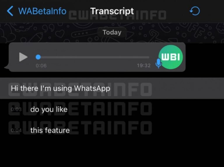 WhatsApp is reportedly working on speech transcription…